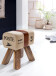 Sitzhocker in Braun - 40x30x47 (LxBxH)