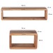 Wandregal (3er Set) in Braun - 80x15x20 (LxBxH)
