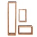 Wandregal (3er Set) in Braun - 80x15x20 (LxBxH)