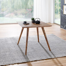 Esstisch in Braun aus Sheesham Massivholz - 80x80x76cm...