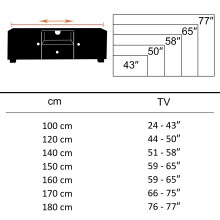 TV-Board in Braun - 147x38x50 (LxBxH)