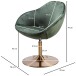 Relaxsessel in Grün aus Schalensitz: Samt Untergestell: Eisen - 70x70x79 (LxBxH)