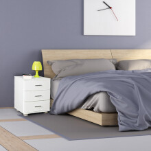 Nachtkonsole in Weiß - 45x34x54 (LxBxH)