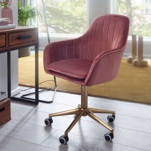 Schreibtischstuhl in Rosa - 54x52x105 (LxBxH)
