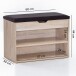 Schuhbank in Grau - 60x30x40cm (LxBxH)