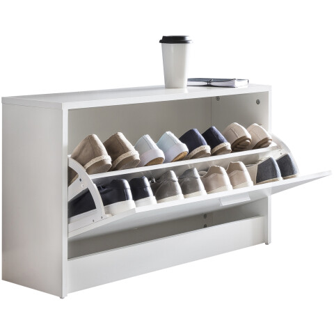 Schuhbank in Weiß - 80x24x47cm (LxBxH)