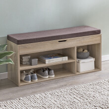 Schuhbank in Grau - 104x32x51cm (LxBxH)