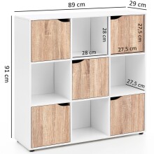 Sideboard in Weiß - 89x29x91cm (LxBxH)