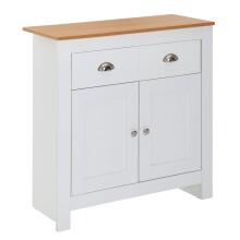 Sideboard >WL6.387< weiß mit 2 Schubladen /...