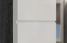 Hochschrank >Sandusky< in rauchsilber/weiß hochglanz - 37x191x31cm (BxHxT)