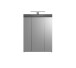 Spiegelschrank >Sandusky< in rauchsilber/spiegelglas - 60x79x18cm (BxHxT)