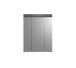 Badezimmer-Set >Sandusky< in rauchsilber/weiß hochglanz - 60x191x34cm (BxHxT)