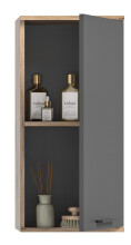 Hängeschrank >Mason< in nox oak/basalt grau - 37x77x24cm (BxHxT)