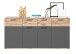 Sideboard >Mason< in nox oak/basalt grau - 180x87x40cm (BxHxT)
