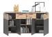 Sideboard >Mason< in nox oak/basalt grau - 180x87x40cm (BxHxT)