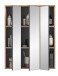 Spiegelschrank >Mason< in nox oak/spiegelglas - 60x77x18cm (BxHxT)