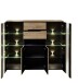Highboard >Meagan< in Artisan Eiche - 145x127x38cm (BxHxT)