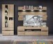 Wandregal >Meagan< in Artisan Eiche - 202x93x26cm (BxHxT)