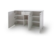 Beistellschrank >Amora< in Weiß matt - 165x90x44 (BxHxT)