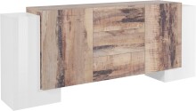 Sideboard >Pinerolo< in Weiß-Hochglanz -...