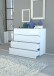 Kommode >Onda< in Weiß Hochglanz - 98x81.5x40cm (BxHxT)