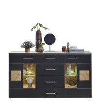 Sideboard >Sidonia< in Eiche Altholz - 170x94x40cm...