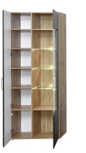 Wohnwand >Sidonia< in Eiche Altholz - 330x208x52cm (BxHxT)