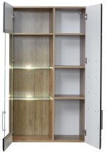 Wohnwand >Sidonia< in Eiche Altholz - 330x208x52cm (BxHxT)
