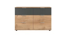 Highboard >Valencia< in Plankeneiche-Nachbildung -...