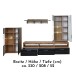 Wohnwand >Sidonia< in Eiche Altholz - 330x208x52cm (BxHxT)
