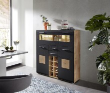 Barschrank >Sidonia< in Eiche Altholz -...