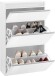 Schuhschrank >Magione< in Weiß Hochglanz - 60x108x26.5cm (BxHxT)