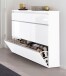Schuhschrank >Magione< in Weiß Hochglanz - 121x108x26.5cm (BxHxT)