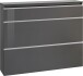 Schuhschrank >Magione< in Anthrazit Hochglanz - 120x108x26.5cm (BxHxT)