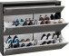 Schuhschrank >Magione< in Anthrazit Hochglanz - 120x108x26.5cm (BxHxT)