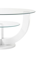 Couchtisch >Denver< (B/H/T: 80x40x80 cm) in weiß, Glas - 80x40x80 (BxHxT)
