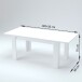 Esstisch >Jesolo< in Weiß Hochglanz - 140x75x90cm (BxHxT)