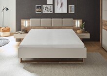Bett >Carlynn< in Champagner - 306x100x208.2cm (BxHxT)