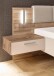 Bett >Carlynn< in Champagner - 306x100x208.2cm (BxHxT)