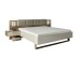 Bett >Carlynn< in Champagner - 306x100x208.2cm (BxHxT)