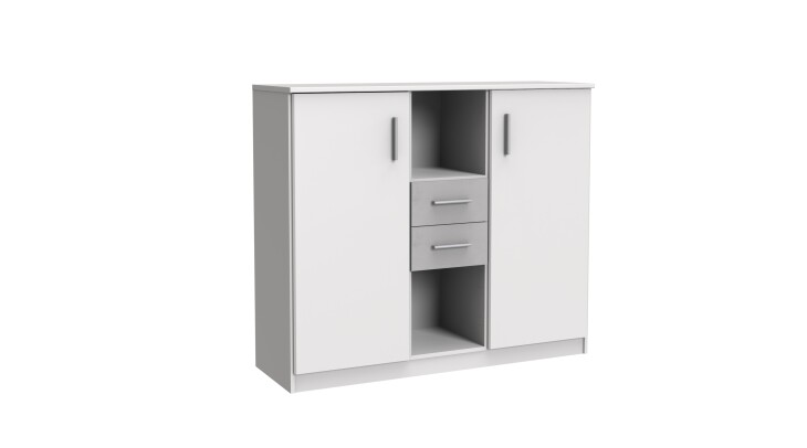 Highboard >Joker< (B/H/T: 122x105x41 cm) in Weiß - 122x105x41cm (BxHxT)