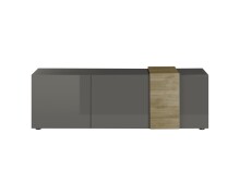 Lowboard >POSITANO< (B/H/T: 181x59x44 cm) in dunkelgrau - 181x59x44 (BxHxT)