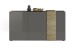 Highboard >POSITANO< (B/H/T: 181x94x44 cm) in dunkelgrau - 181x94x44 (BxHxT)
