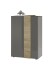 Highboard >POSITANO< (B/H/T: 78x116x44 cm) in dunkelgrau - 78x116x44 (BxHxT)