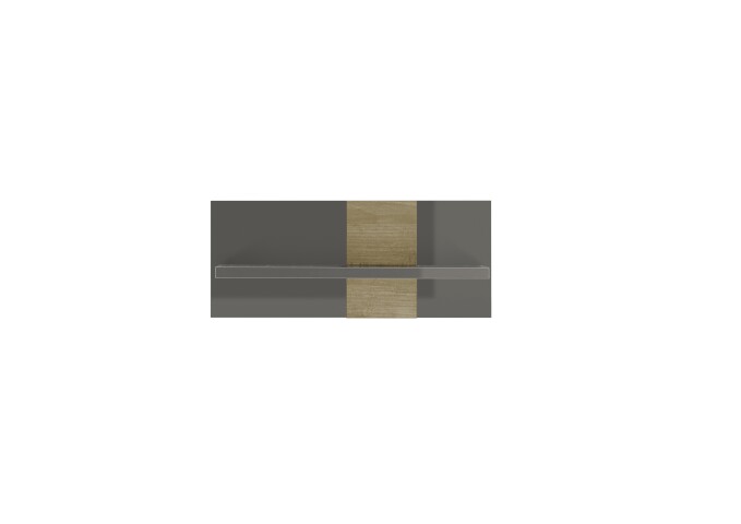 Wandregal >POSITANO< (B/H/T: 60x25x27 cm) in dunkelgrau - 60x25x27 (BxHxT)