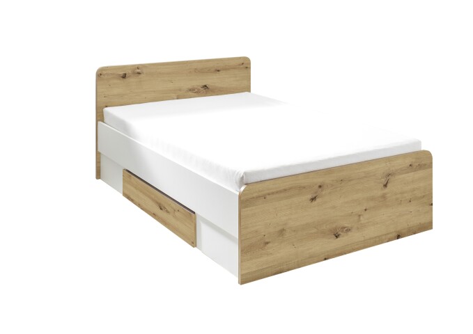 Bettgestell >Melina< in Artisan Eiche - 146x89x204cm (BxHxT)