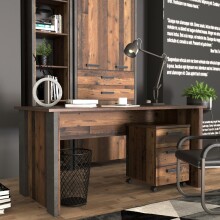 Arbeitstisch >Celon< in Old Wood Vintage - 153x73.5x70cm (BxHxT)
