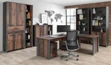 Aktenschrank >Celon< in Old Wood Vintage - 86x115x41.6cm (BxHxT)