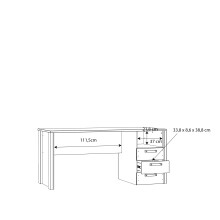 Computertisch >Celon< in Old Wood Vintage - 160x73.5x69.6cm (BxHxT)