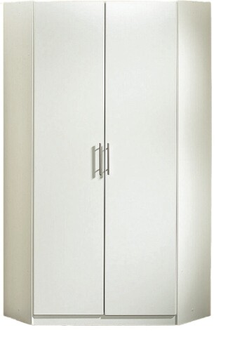 Eckschrank >Runner< (B/H/T: 95x198x95 cm) in Weiß - 95x198x95cm (BxHxT)
